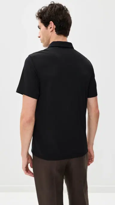 Theory Bron Polo in Modal Jersey Black M | Thumbnail 3 Theory Bron Polo in Modal Jersey Black M | Thumbnail 3