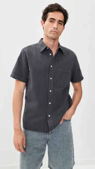 Citizens of Humanity Short Sleeve Cairo Shirt late | Thumbnail 2 Citizens of Humanity Short Sleeve Cairo Shirt late | Thumbnail 2