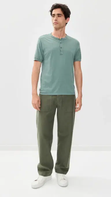 Save Khaki Short Sleeves upima Henley Tee Aspen | Thumbnail 5 Save Khaki Short Sleeves upima Henley Tee Aspen | Thumbnail 5