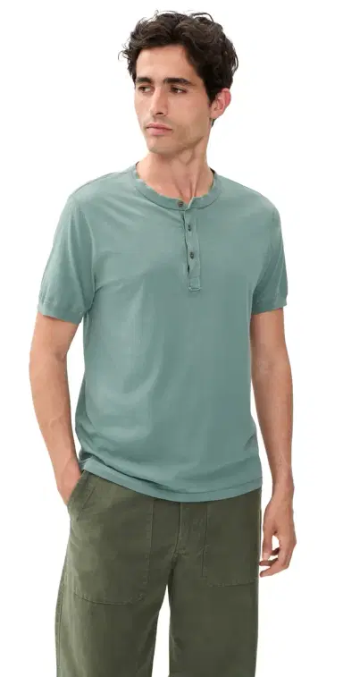 Save Khaki Short Sleeves upima Henley Tee Aspen | Thumbnail 1 Save Khaki Short Sleeves upima Henley Tee Aspen | Thumbnail 1