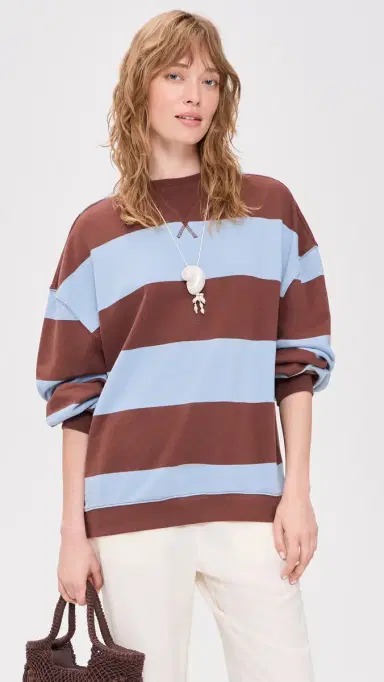 Free People Classic Stripe Pullover Periwinkle Combo | Thumbnail 2 Free People Classic Stripe Pullover Periwinkle Combo | Thumbnail 2
