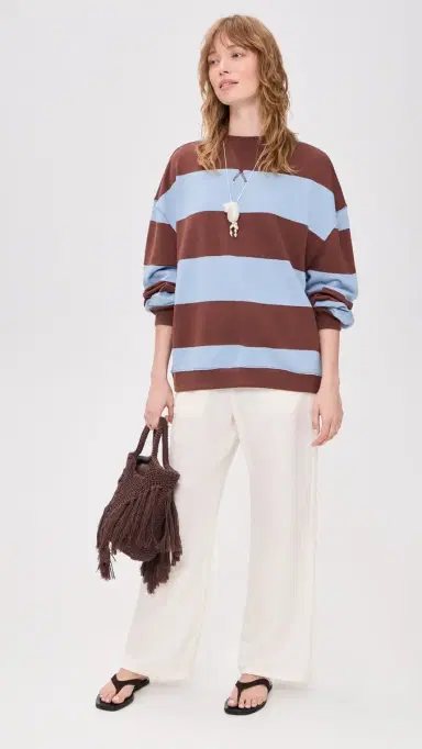 Free People Classic Stripe Pullover Periwinkle Combo | Thumbnail 5 Free People Classic Stripe Pullover Periwinkle Combo | Thumbnail 5