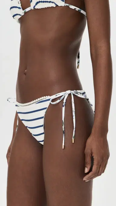 PQ Swim x AICE + OIVIA Reversible Tie Side Full Bikini Bottoms American Beauty | Thumbnail 4 PQ Swim x AICE + OIVIA Reversible Tie Side Full Bikini Bottoms American Beauty | Thumbnail 4