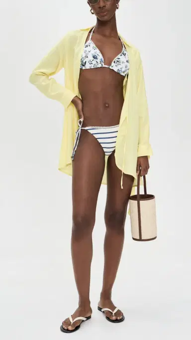 PQ Swim x AICE + OIVIA Reversible Tie Side Full Bikini Bottoms American Beauty | Thumbnail 5 PQ Swim x AICE + OIVIA Reversible Tie Side Full Bikini Bottoms American Beauty | Thumbnail 5