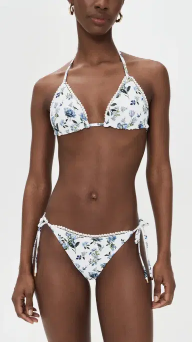 PQ Swim x AICE + OIVIA Reversible Tie Side Full Bikini Bottoms American Beauty | Thumbnail 6 PQ Swim x AICE + OIVIA Reversible Tie Side Full Bikini Bottoms American Beauty | Thumbnail 6