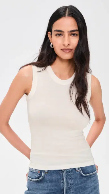 ÉTERNE Fitted uscle Tank Top | Thumbnail 2 ÉTERNE Fitted uscle Tank Top | Thumbnail 2