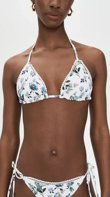 PQ Swim x AICE + OIVIA Reversible Triangle Bikini Top American Beauty | Thumbnail 2 PQ Swim x AICE + OIVIA Reversible Triangle Bikini Top American Beauty | Thumbnail 2