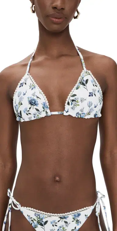 PQ Swim x AICE + OIVIA Reversible Triangle Bikini Top American Beauty | Thumbnail 1 PQ Swim x AICE + OIVIA Reversible Triangle Bikini Top American Beauty | Thumbnail 1