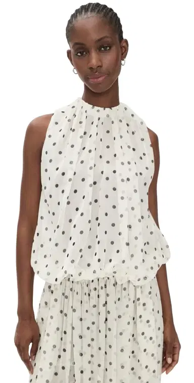 MSGM Polka Dot Top Black | Thumbnail 1 MSGM Polka Dot Top Black | Thumbnail 1
