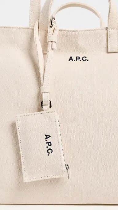 A.P.C. A. P.C. Le Drummer Toile Tote Bag Ecru One Size | Thumbnail 5 A.P.C. A. P.C. Le Drummer Toile Tote Bag Ecru One Size | Thumbnail 5