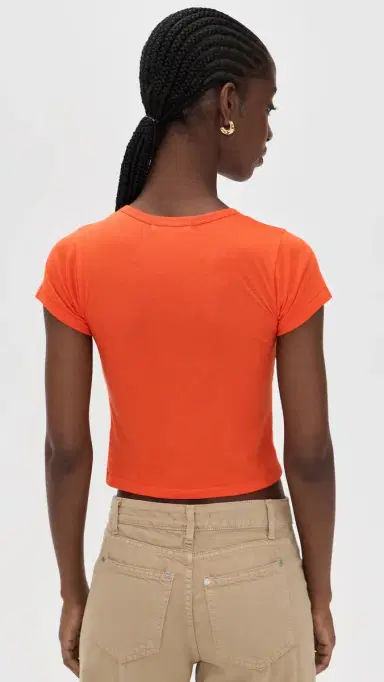 Éterne Short Sleeve Baby Tee Papaya | Thumbnail 3 Éterne Short Sleeve Baby Tee Papaya | Thumbnail 3