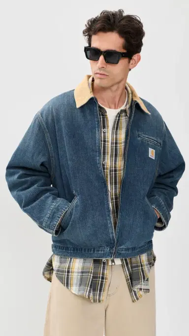 Carhartt WIP OG Detroit Jacket Blue/Dusty H Brown | Thumbnail 2 Carhartt WIP OG Detroit Jacket Blue/Dusty H Brown | Thumbnail 2