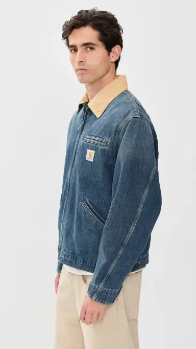 Carhartt WIP OG Detroit Jacket Blue/Dusty H Brown | Thumbnail 4 Carhartt WIP OG Detroit Jacket Blue/Dusty H Brown | Thumbnail 4