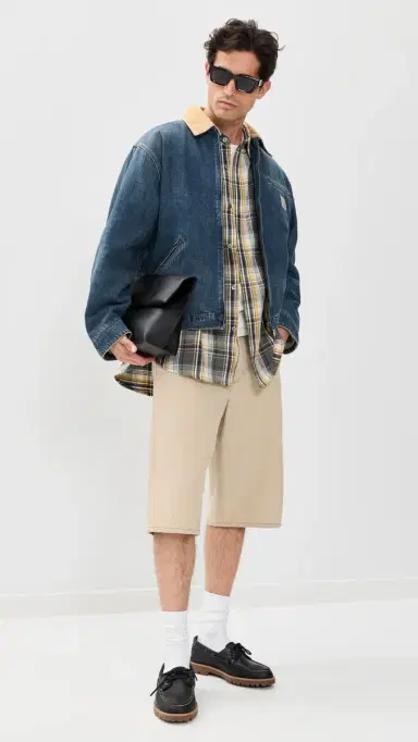 Carhartt WIP OG Detroit Jacket Blue/Dusty H Brown | Thumbnail 5 Carhartt WIP OG Detroit Jacket Blue/Dusty H Brown | Thumbnail 5