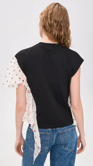 MSGM Polka Dot Tee Black | Thumbnail 3 MSGM Polka Dot Tee Black | Thumbnail 3