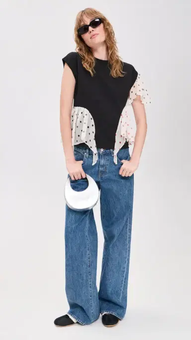 MSGM Polka Dot Tee Black | Thumbnail 5 MSGM Polka Dot Tee Black | Thumbnail 5