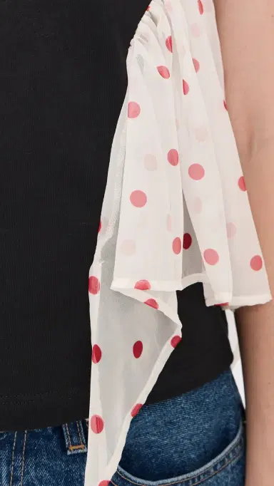 MSGM Polka Dot Tee Black | Thumbnail 6 MSGM Polka Dot Tee Black | Thumbnail 6
