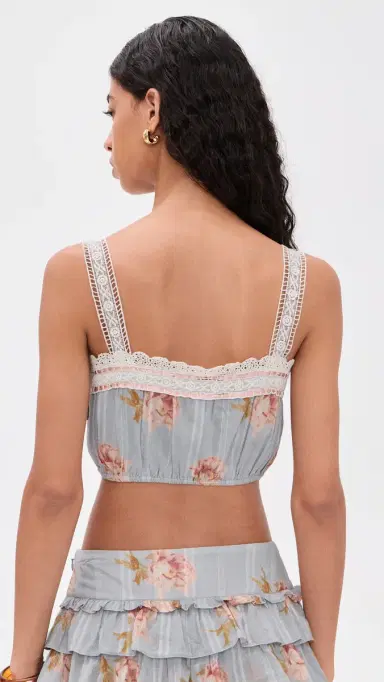 LoveShackFancy Broca Top Rustic Sky M | Thumbnail 3 LoveShackFancy Broca Top Rustic Sky M | Thumbnail 3