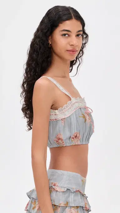 LoveShackFancy Broca Top Rustic Sky M | Thumbnail 4 LoveShackFancy Broca Top Rustic Sky M | Thumbnail 4