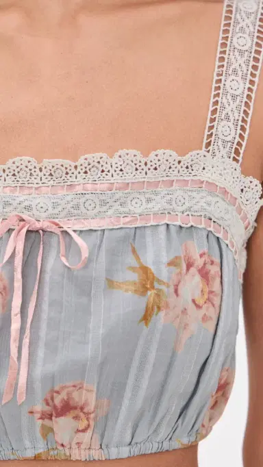LoveShackFancy Broca Top Rustic Sky M | Thumbnail 6 LoveShackFancy Broca Top Rustic Sky M | Thumbnail 6