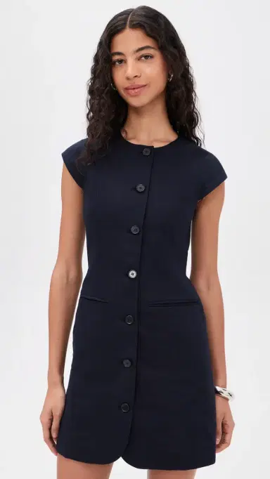 ALIGNE Jennie Linen Mix Dress Navy | Thumbnail 2 ALIGNE Jennie Linen Mix Dress Navy | Thumbnail 2