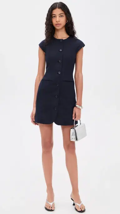 ALIGNE Jennie Linen Mix Dress Navy | Thumbnail 5 ALIGNE Jennie Linen Mix Dress Navy | Thumbnail 5
