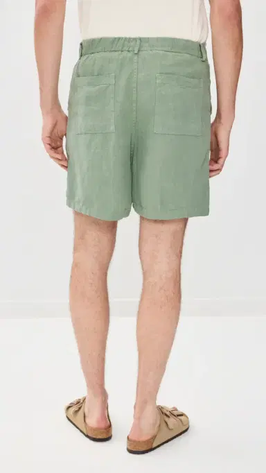 Bather inen eisure Shorts 5 Sage | Thumbnail 3 Bather inen eisure Shorts 5 Sage | Thumbnail 3