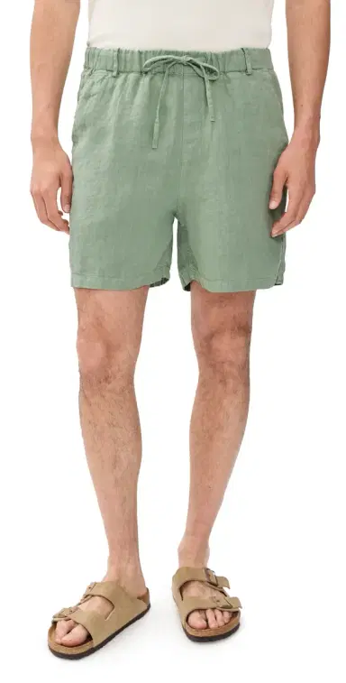Bather inen eisure Shorts 5 Sage | Thumbnail 1 Bather inen eisure Shorts 5 Sage | Thumbnail 1
