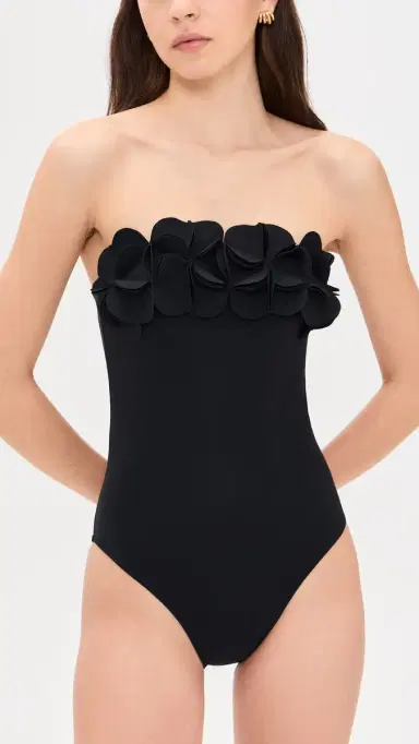 Karla Colletto Tess Bandeau One Piece with Shelf Bra Black | Thumbnail 5 Karla Colletto Tess Bandeau One Piece with Shelf Bra Black | Thumbnail 5