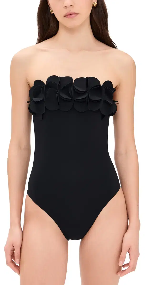 Tess Bandeau One Piece with Shelf Bra Black Tess Bandeau One Piece with Shelf Bra Black
