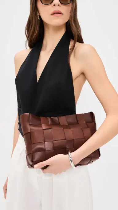 St. Agni Woven Mini Tote Chestnut One Size | Thumbnail 3 St. Agni Woven Mini Tote Chestnut One Size | Thumbnail 3