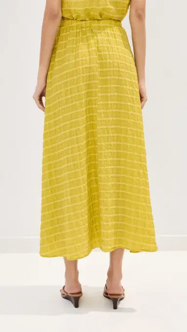 LE BOP Martha Checked Skirt Chartreuse | Thumbnail 3 LE BOP Martha Checked Skirt Chartreuse | Thumbnail 3