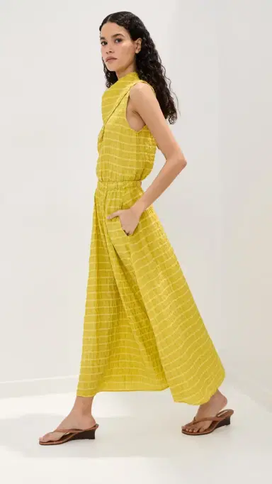 LE BOP Martha Checked Skirt Chartreuse | Thumbnail 4 LE BOP Martha Checked Skirt Chartreuse | Thumbnail 4