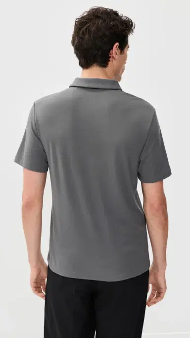Theory Bron Polo in Modal Jersey Carbon L | Thumbnail 3 Theory Bron Polo in Modal Jersey Carbon L | Thumbnail 3