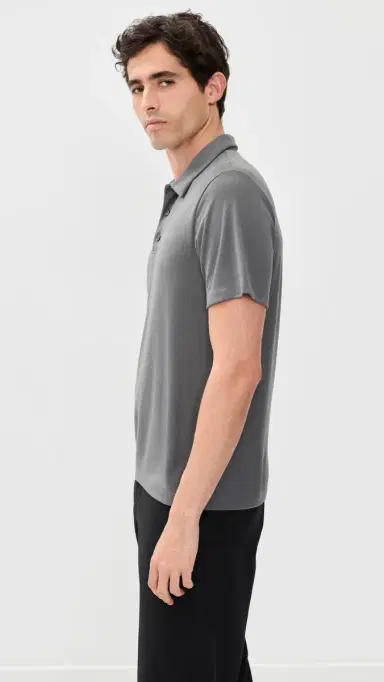 Theory Bron Polo in Modal Jersey Carbon L | Thumbnail 4 Theory Bron Polo in Modal Jersey Carbon L | Thumbnail 4