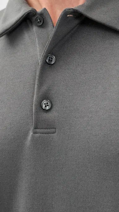 Theory Bron Polo in Modal Jersey Carbon L | Thumbnail 6 Theory Bron Polo in Modal Jersey Carbon L | Thumbnail 6