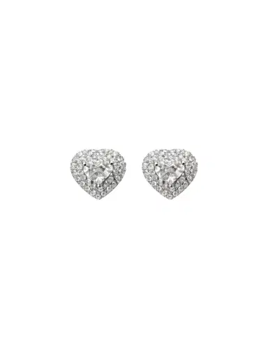 Wish Fine Jewelry 1.253ct Diamond 18K Gold Heart Stud Earrings | Thumbnail 1 Wish Fine Jewelry 1.253ct Diamond 18K Gold Heart Stud Earrings | Thumbnail 1