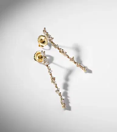 Suzanne Kalan Iva 18kt gold drop earrings with diamonds | Thumbnail 5 Suzanne Kalan Iva 18kt gold drop earrings with diamonds | Thumbnail 5