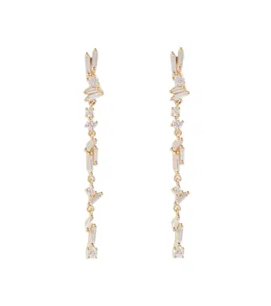 Suzanne Kalan Iva 18kt gold drop earrings with diamonds | Thumbnail 1 Suzanne Kalan Iva 18kt gold drop earrings with diamonds | Thumbnail 1