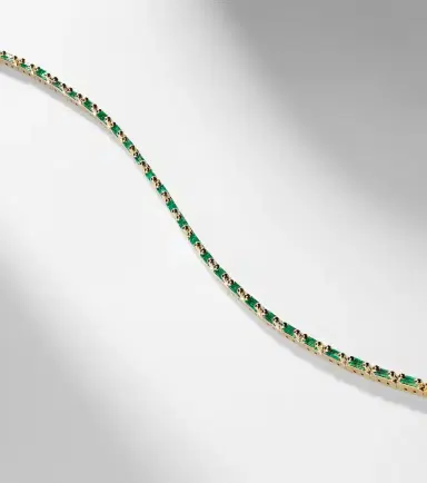 Suzanne Kalan 18kt gold tennis bracelet with emeralds | Thumbnail 5 Suzanne Kalan 18kt gold tennis bracelet with emeralds | Thumbnail 5
