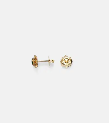 Suzanne Kalan 18kt gold earrings with diamonds and emeralds | Thumbnail 2 Suzanne Kalan 18kt gold earrings with diamonds and emeralds | Thumbnail 2