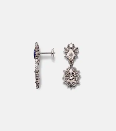 Suzanne Kalan 18kt white gold drop earrings with gemstones | Thumbnail 5 Suzanne Kalan 18kt white gold drop earrings with gemstones | Thumbnail 5