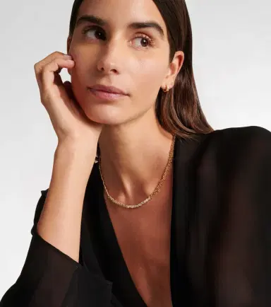 Suzanne Kalan 18kt gold tennis necklace with diamonds | Thumbnail 4 Suzanne Kalan 18kt gold tennis necklace with diamonds | Thumbnail 4
