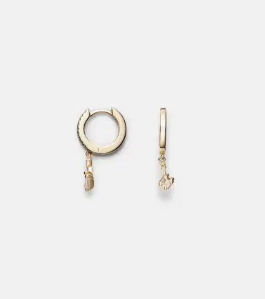 Suzanne Kalan 18kt gold drop earrings with diamonds | Thumbnail 2 Suzanne Kalan 18kt gold drop earrings with diamonds | Thumbnail 2