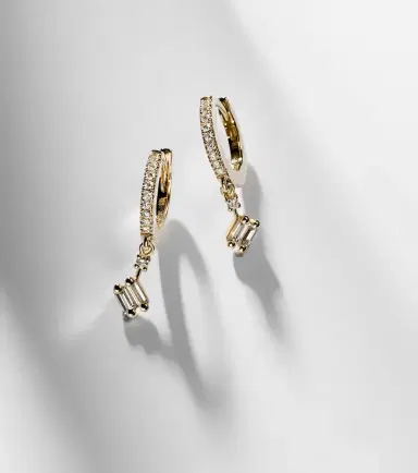 Suzanne Kalan 18kt gold drop earrings with diamonds | Thumbnail 5 Suzanne Kalan 18kt gold drop earrings with diamonds | Thumbnail 5