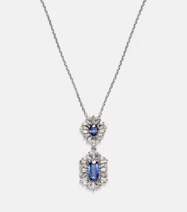 Suzanne Kalan 18kt gold pendant necklace with sapphires and diamonds | Thumbnail 3 Suzanne Kalan 18kt gold pendant necklace with sapphires and diamonds | Thumbnail 3