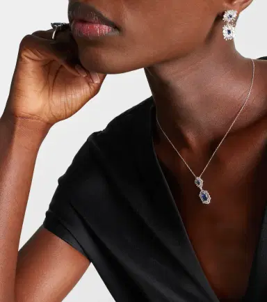 Suzanne Kalan 18kt gold pendant necklace with sapphires and diamonds | Thumbnail 5 Suzanne Kalan 18kt gold pendant necklace with sapphires and diamonds | Thumbnail 5