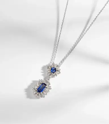 Suzanne Kalan 18kt gold pendant necklace with sapphires and diamonds | Thumbnail 6 Suzanne Kalan 18kt gold pendant necklace with sapphires and diamonds | Thumbnail 6