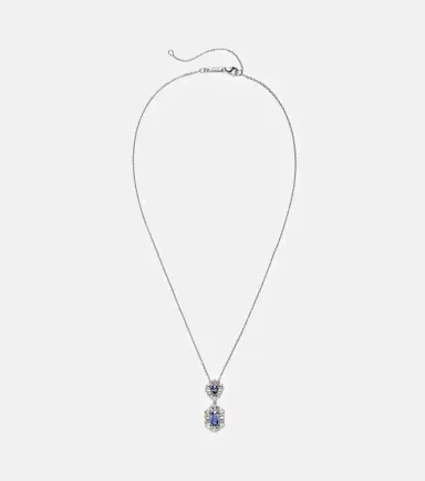 Suzanne Kalan 18kt gold pendant necklace with sapphires and diamonds | Thumbnail 1 Suzanne Kalan 18kt gold pendant necklace with sapphires and diamonds | Thumbnail 1