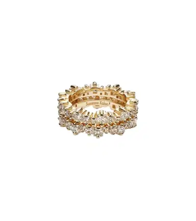 Suzanne Kalan Milli 18kt gold tech ring jackets with diamonds | Thumbnail 1 Suzanne Kalan Milli 18kt gold tech ring jackets with diamonds | Thumbnail 1